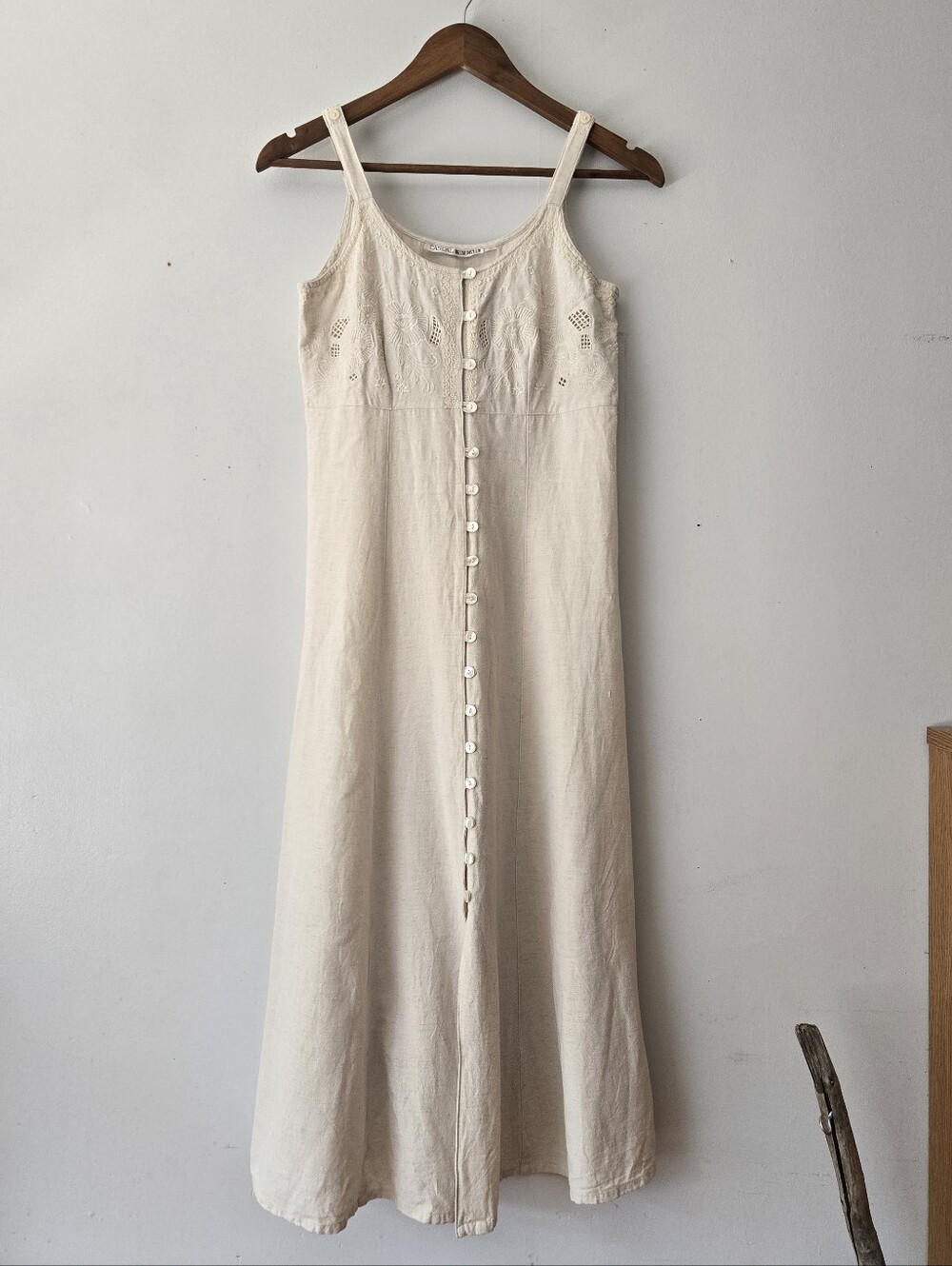 Eyelet Embroidered Button Down Dress